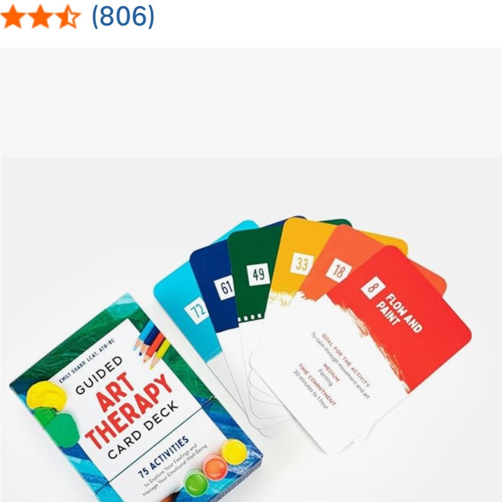 Guided Art Therapy Card Deck - Colorful (Unbranded) - Picture 2 of 11